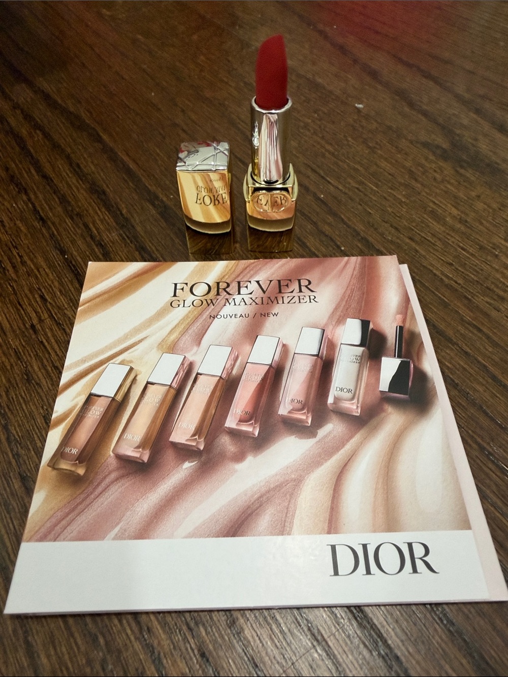 Dior Rouge 729 Lipstick & Forever GlowMaximizer samples